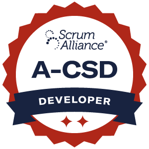 The Scrum Alliance Advanced Certified Scrum Developer badge