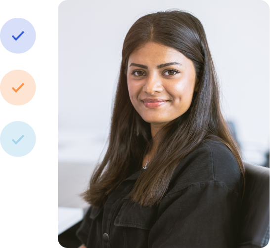 A young businessperson poses for a portrait