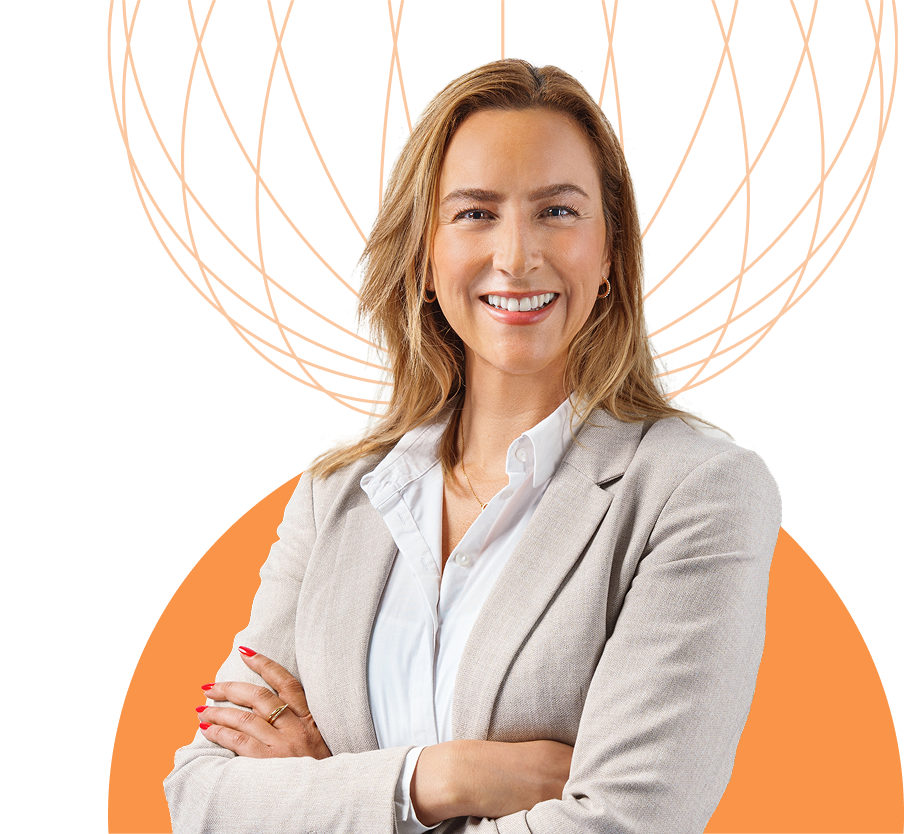 Smiling female professional with her arms crossed